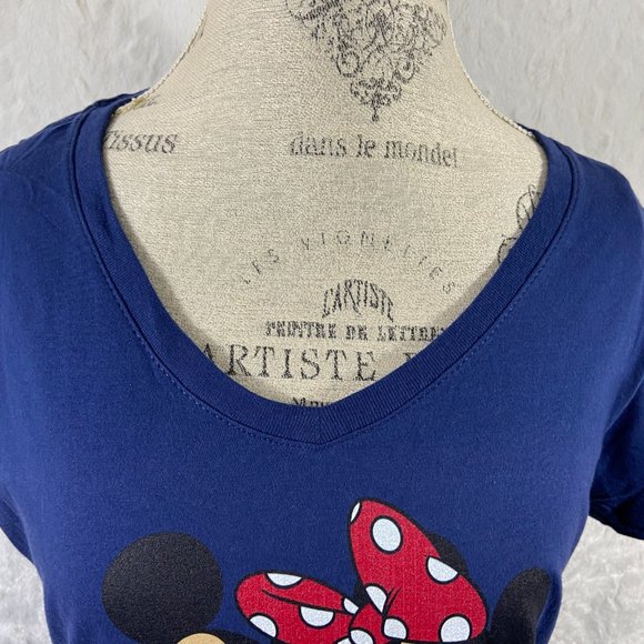 Disney Big Mickey and Minnie Mouse V-Neck T-Shirt - Picture 3 of 7